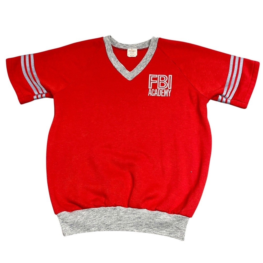 Vintage 80s FBI Academy Ringer Sweatshirt